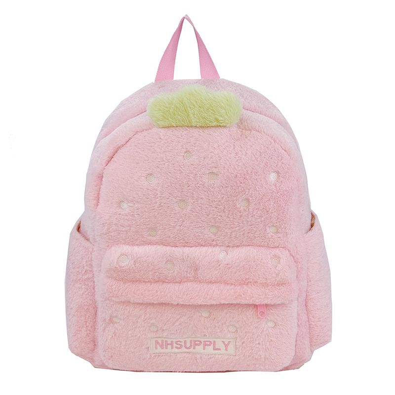 Women Bags Sale - Plush Strawberry Classic Solid Color Sweet
