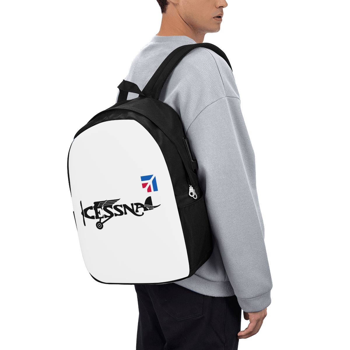 Women Bags For Laptop - Cessna Logo Backpack Travel Notebook Bag