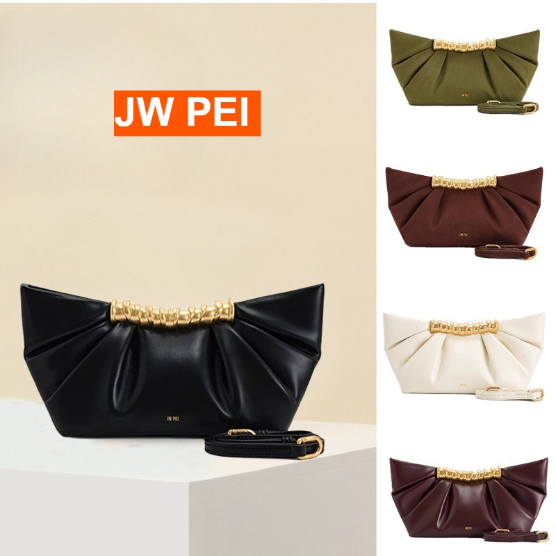 Women Bags Jw Pei - JW PEI Leia Pleated Clutch Metal