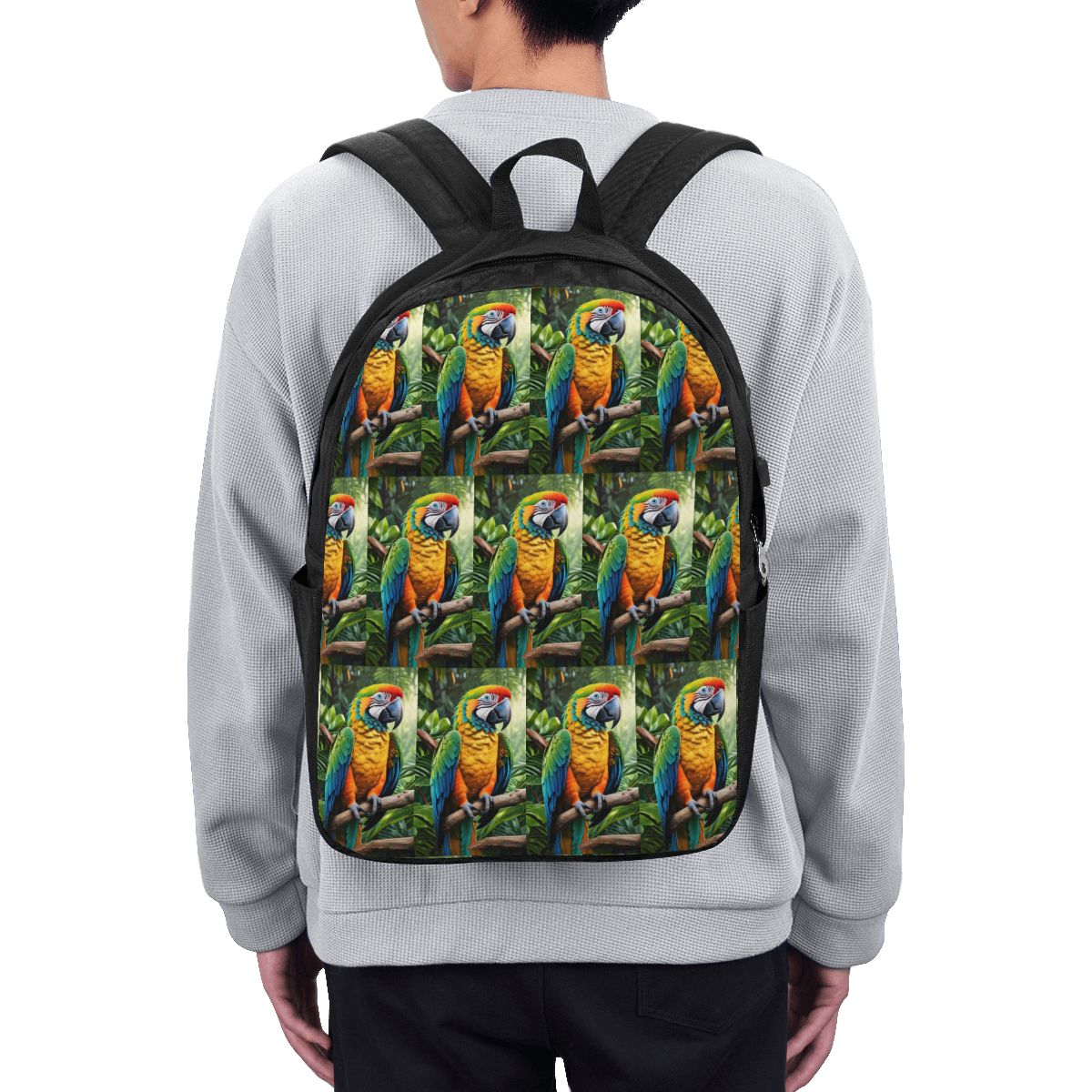 Women Bags For Laptop - Cute Macaw Parrots Backpack Travel Notebook