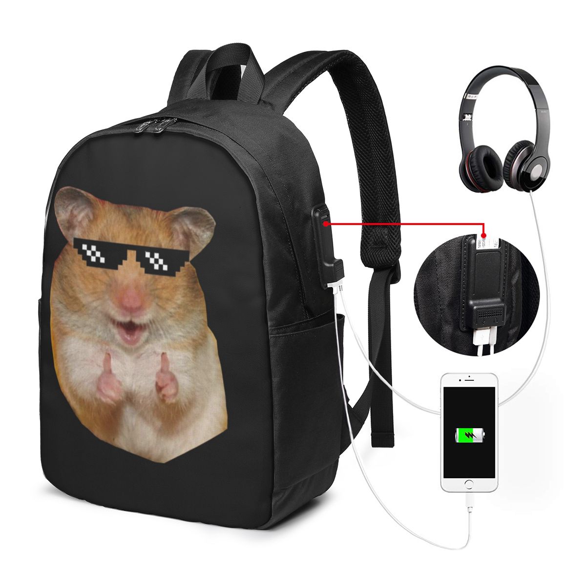 Funny Hamster Backpack Travel  - đánh giá và giá Women Bags For Laptop