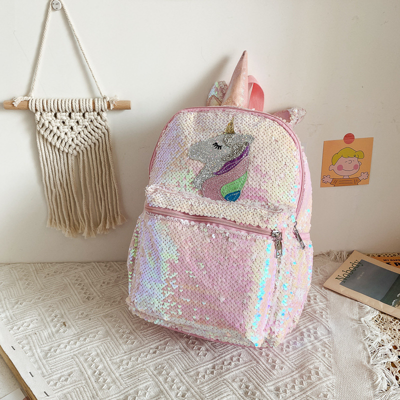 Sequin Unicorn Backpack Pink S - đánh giá và giá Women'S Bags Going Out