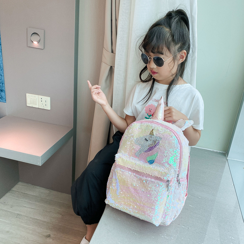 Sequin Unicorn Backpack Pink S - đánh giá và giá Women'S Bags Going Out