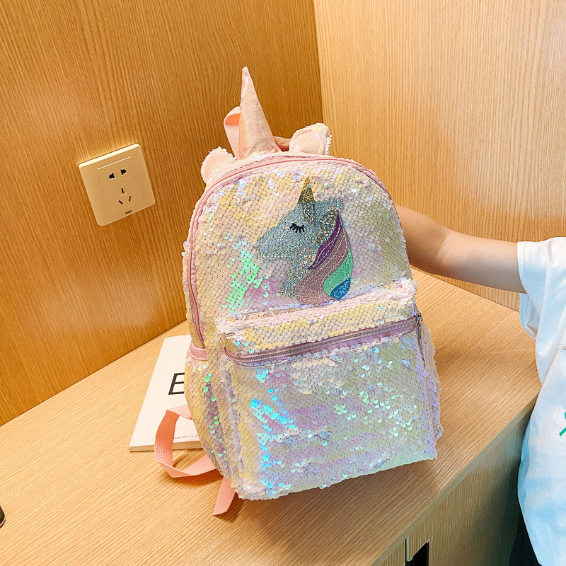 Sequin Unicorn Backpack Pink S - đánh giá và giá Women'S Bags Going Out