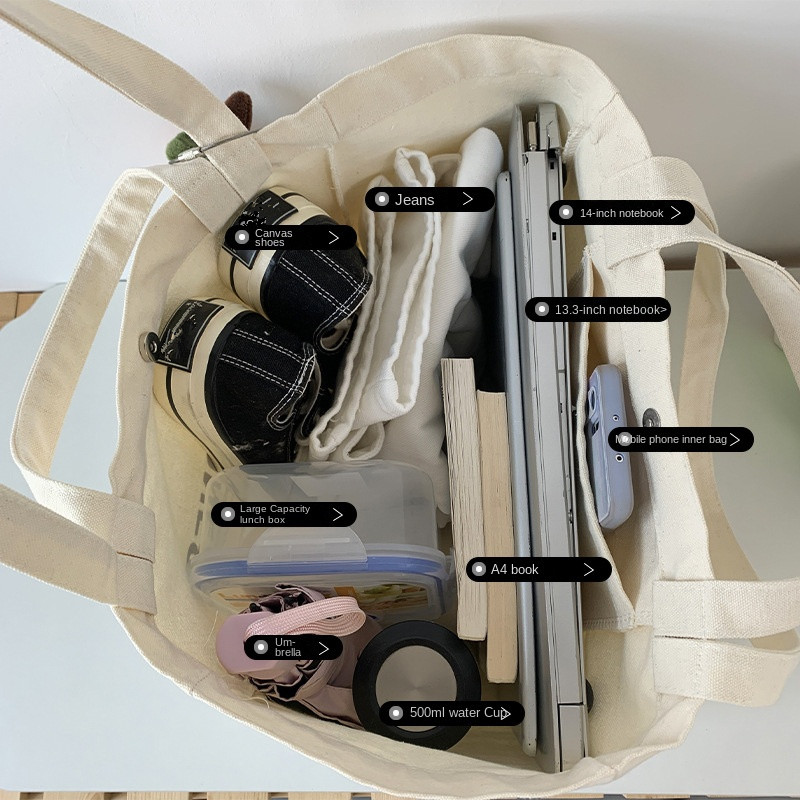 Letter ins Canvas Bag Student  - đánh giá và giá Women Bags With Laptop Compartment
