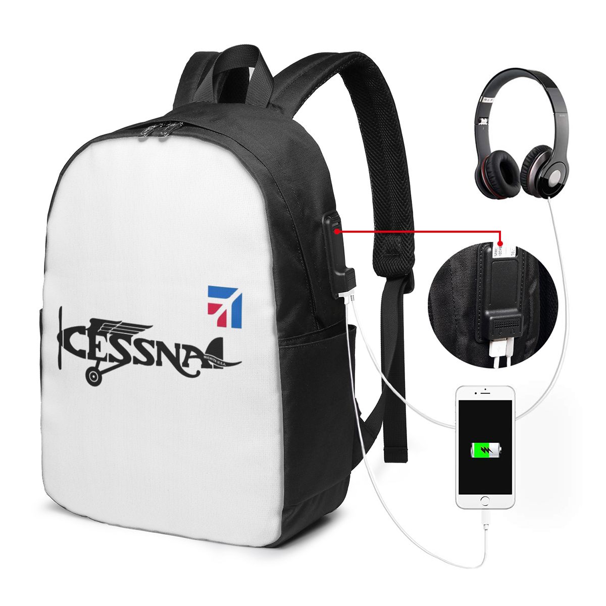 Cessna Logo Backpack Travel No - đánh giá và giá Women Bags For Laptop