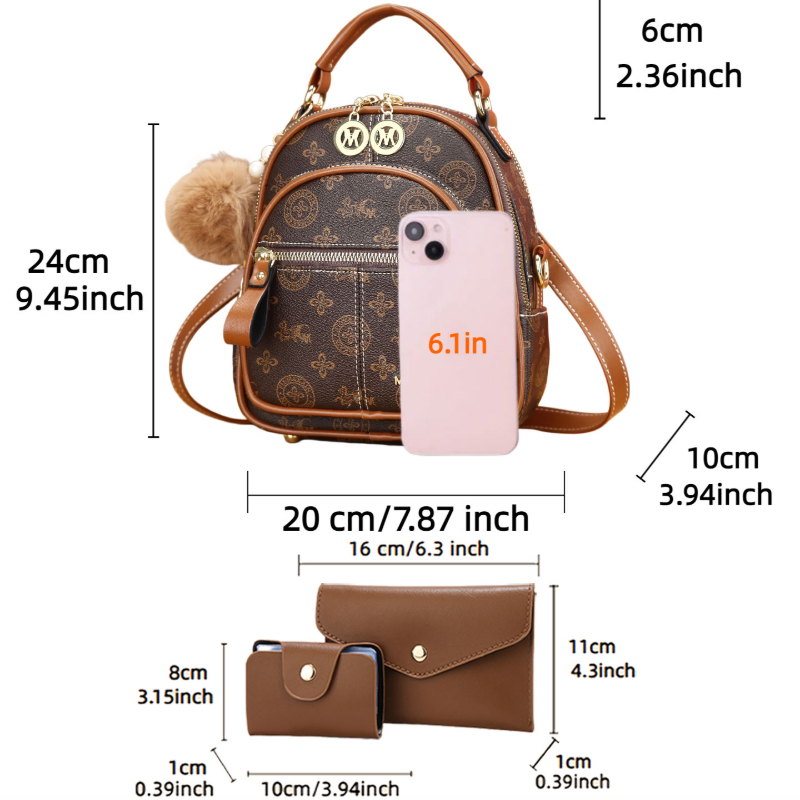 3-piece women's bag set, light - đánh giá và giá Women Bags Mini