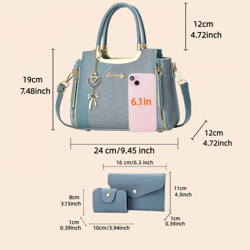Elegant Women's Handbag Set, M - đánh giá và giá Women Bags Leather