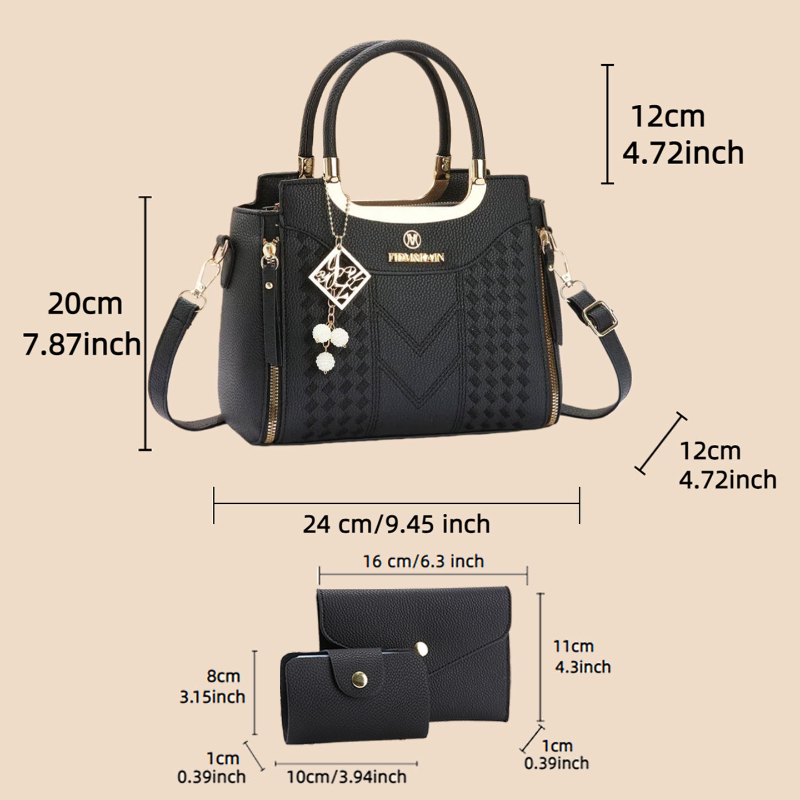 3-piece handbag set made of ly - đánh giá và giá Women'S Bags Everyday
