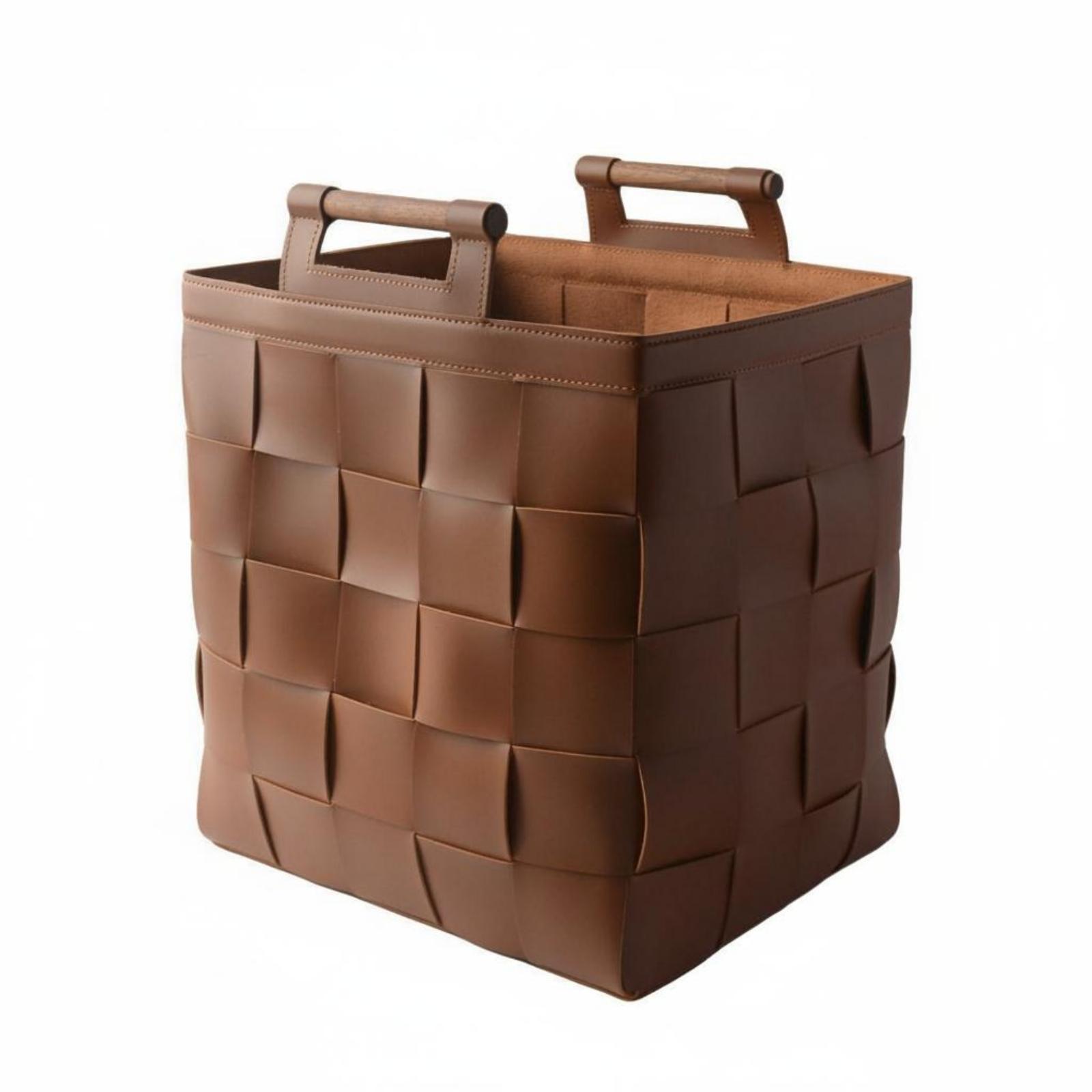 Woven Leather Basket Rigid Str - đánh giá và giá Top Handle Structured