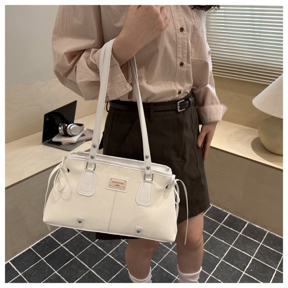 Korean Style Faux Leather Tote - đánh giá và giá Top Handle Structured