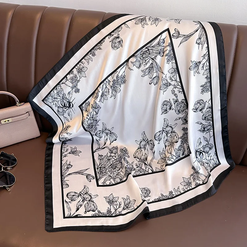 70*70cm Luxury Floral Print Si - đánh giá và giá Women Bags Online