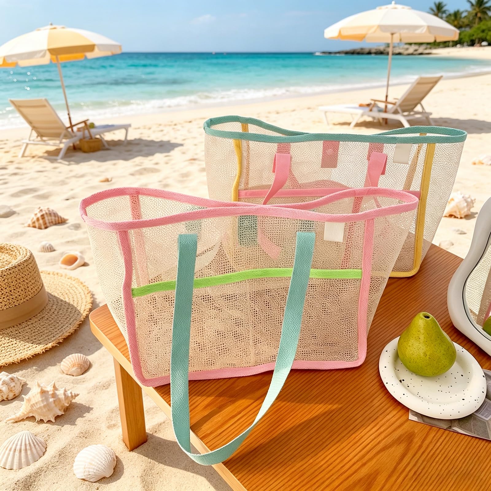 Beach Bags for Women Colorful  - đánh giá và giá Women Bags Daily Use