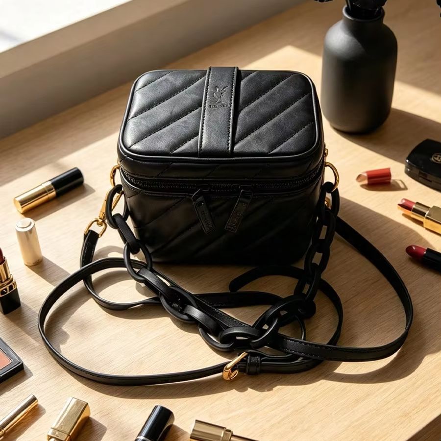 YSL Black Chevron Leather Squa - đánh giá và giá Women'S Ysl Bags Crossbody