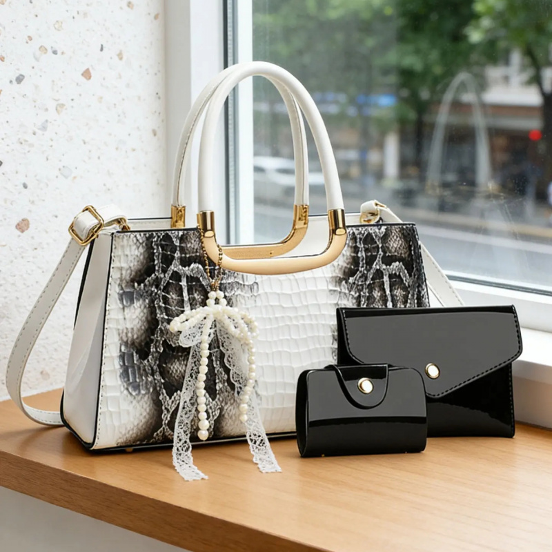 Women's Handbag Set, Crocodile - đánh giá và giá Women Bags Leather