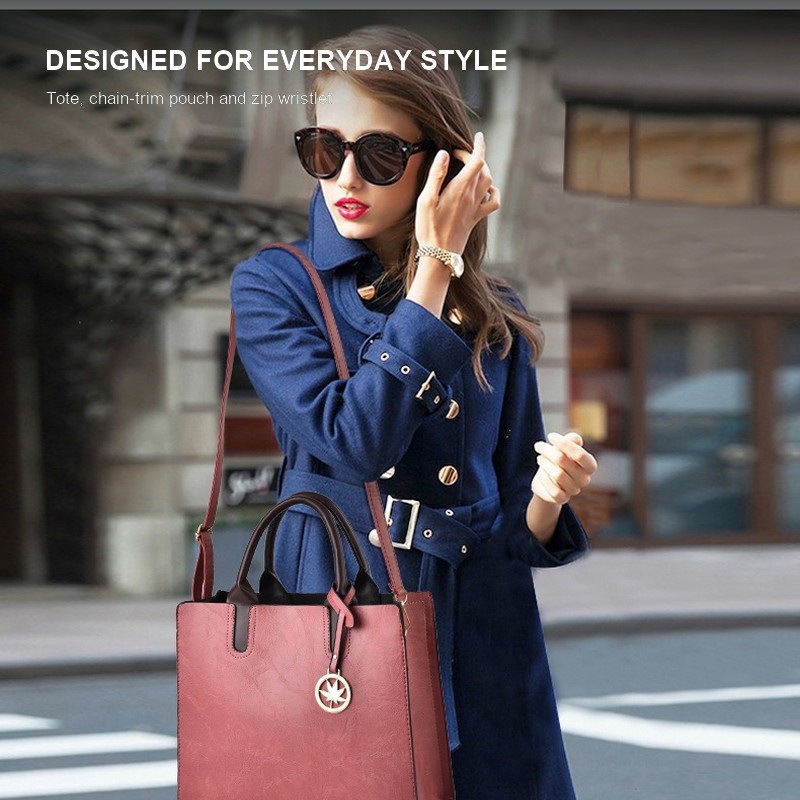 Women's 3 Piece Handbag Set La - đánh giá và giá Top Handle Structured