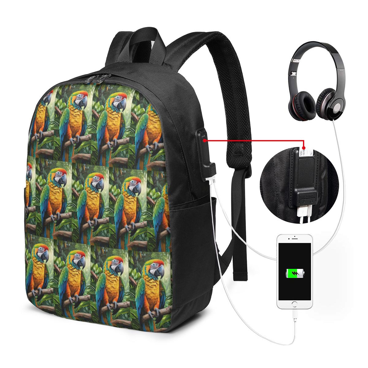 Cute Macaw Parrots Backpack Tr - đánh giá và giá Women Bags For Laptop