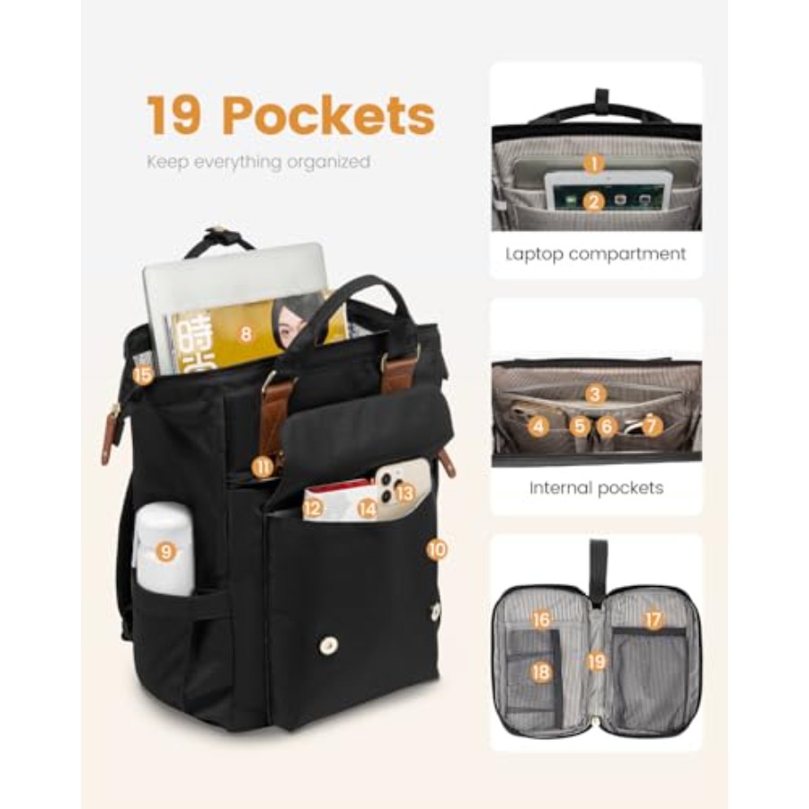 Laptop Backpack for Women, Tea - đánh giá và giá Women Bags Leather