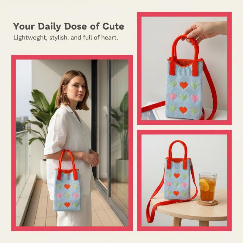 Fashion Knitted Mini Shoulder  - đánh giá và giá Women Bags Mini